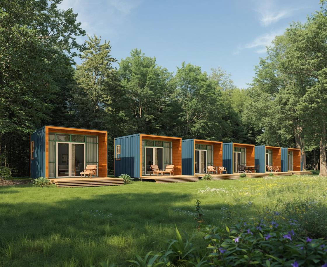 Ensemble de cabines modulaires SLT pour un site écotouristique